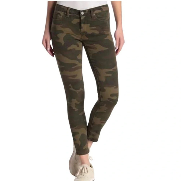 BLANKNYC Green Camo The Reade Crop Jeans Size 28 Skinny Sexy Cotton Spandex - Picture 1 of 7